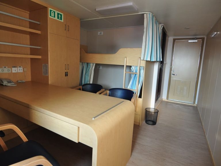 July Marine restroom fire-rated door and furniture